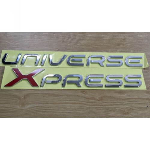 Chữ Universe Express dán xe